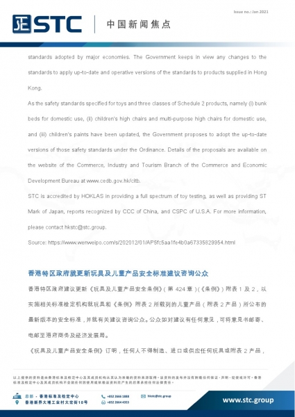 STC, China Market Watch (Jan 2021),