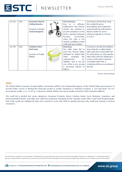 STC, Recall Summary – Toys in Europe, the US, Australia (Apr 2021), Toy Safety, Toy Standards