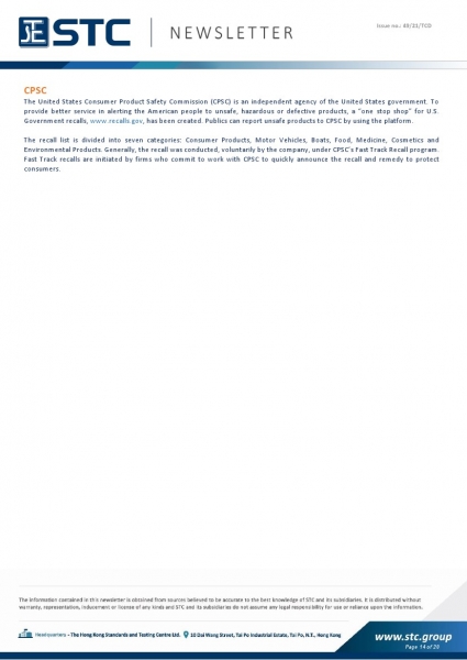 STC, Toy Recall Summary Nov 2021, Toys in Europe, the US, Australia, Safety Gate: the EU rapid alert system for dangerous non-food products, CPSC, Australian Product Safety System.